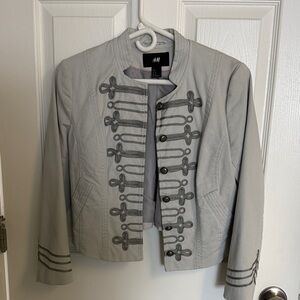 H&M Light Gray Women's Military Blazer